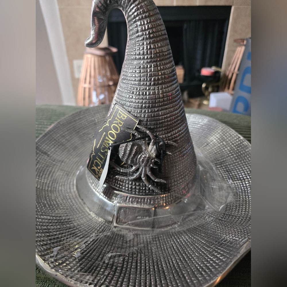 Silver Metal Chip And Dip Container. Halloween Party